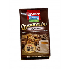 เวเฟอร์ชิ้นเล็ก Loacker รสกาแฟ เอสเปรสโซ110กรัม 로아커 콰드라티니 에스프레소 110G