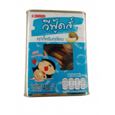 วีฟู้ดส์ คุกกี้ครีมทุเรียน แบบปิ๊บมินิ 430กรัม VFOODS 두리안향 쿠키 430g