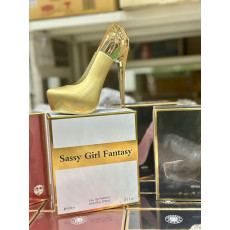 น้ำหอม Sassy Girl Fantasy ขวดรองเท้าสีทอง 100ml Sassy Girl Fantasy 구두모양 향수-하양색